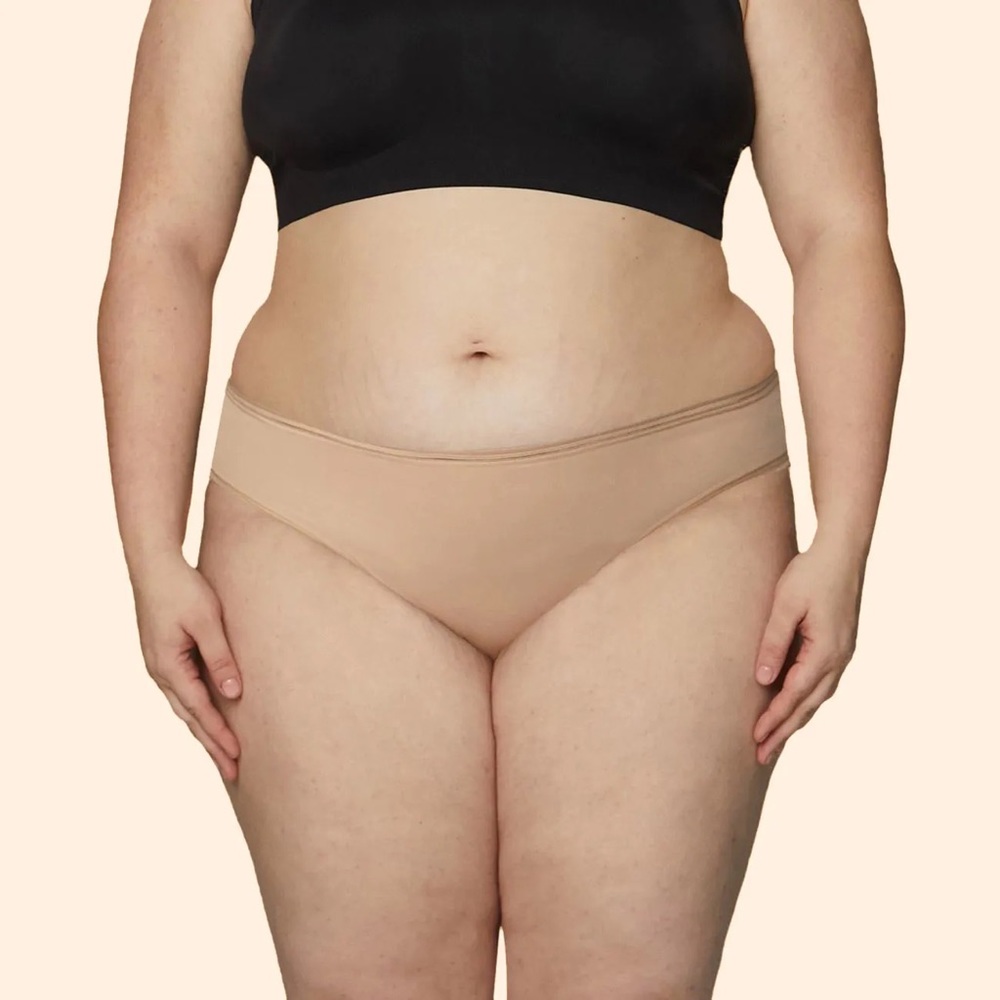 Thinx beige cheeky panty underwear 2XL light absorption